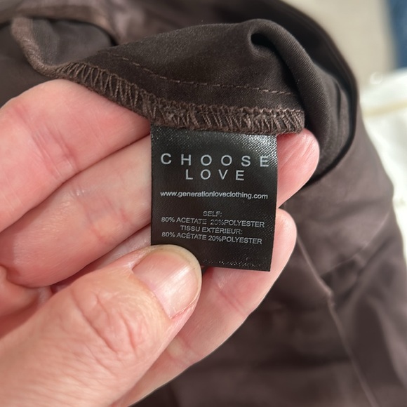 GENERATION LOVE PORTIA SATIN PANTS IN ESPRESSO, NWT - Picture 14 of 14